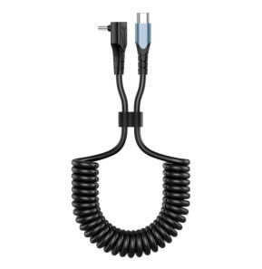 Avizar Câble spiralé USB-C vers USB-C, Noir 1,2m
