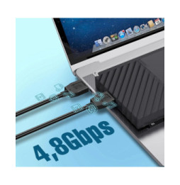 Avizar Câble USB 3.0 Micro B Samsung Galaxy S5 Note 3 Note Pro 12.2 Noir 1,8m