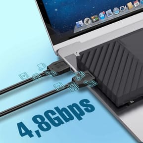 Avizar Câble USB 3.0 Micro B Samsung Galaxy S5 Note 3 Note Pro 12.2 Noir 1,8m — image 5