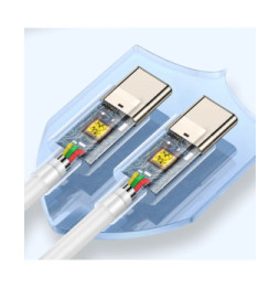 Avizar Câble USB C vers USB C Charge Rapide Transfert données 1m Blanc