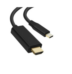 Avizar Câble USB Type C vers HDMI Mâle Résolution 4K UHD 2m Noir