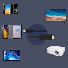 Avizar Câble USB Type C vers HDMI Mâle Résolution 4K UHD 2m Noir — image 3
