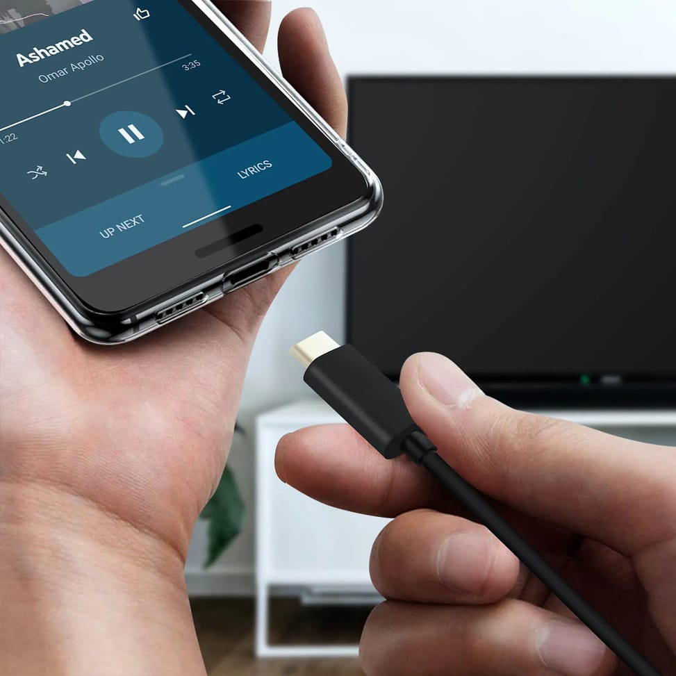 Avizar Câble USB Type C vers HDMI Mâle Résolution 4K UHD 2m Noir — image 5
