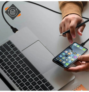 Avizar Câble USB Vers Lightning Charge Synchronisation 2m Anti-nœuds Noir