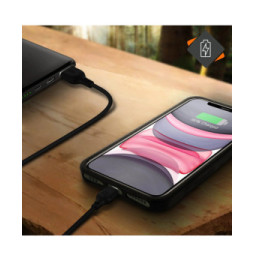 Avizar Câble USB Vers Lightning Charge Synchronisation 2m Anti-nœuds Noir