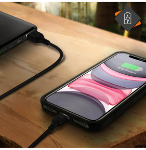 Avizar Câble USB Vers Lightning Charge Synchronisation 2m Anti-nœuds Noir