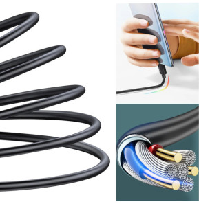 Avizar Cable USB Vers Micro USB Charge et Transfert 2 Mètres Noir