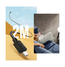 Avizar Cable USB Vers Micro USB Charge et Transfert 2 Mètres Noir