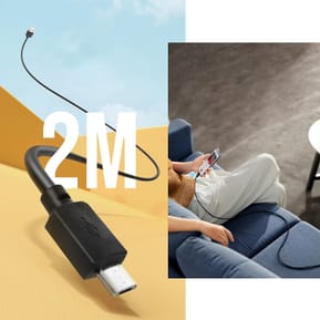 Avizar Cable USB Vers Micro USB Charge et Transfert 2 Mètres Noir — image 5