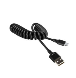 Avizar Câble USB vers Micro-USB 2A Extensible de 35cm à 80cm Charge Rapide Noir
