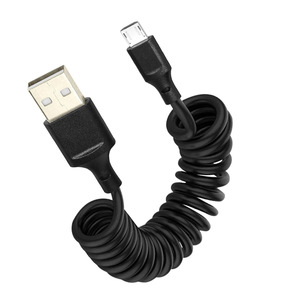 Avizar Câble USB vers Micro-USB 2A Extensible de 35cm à 80cm Charge Rapide Noir — image 2