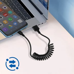 Avizar Câble USB vers Micro-USB 2A Extensible de 35cm à 80cm Charge Rapide Noir — image 4