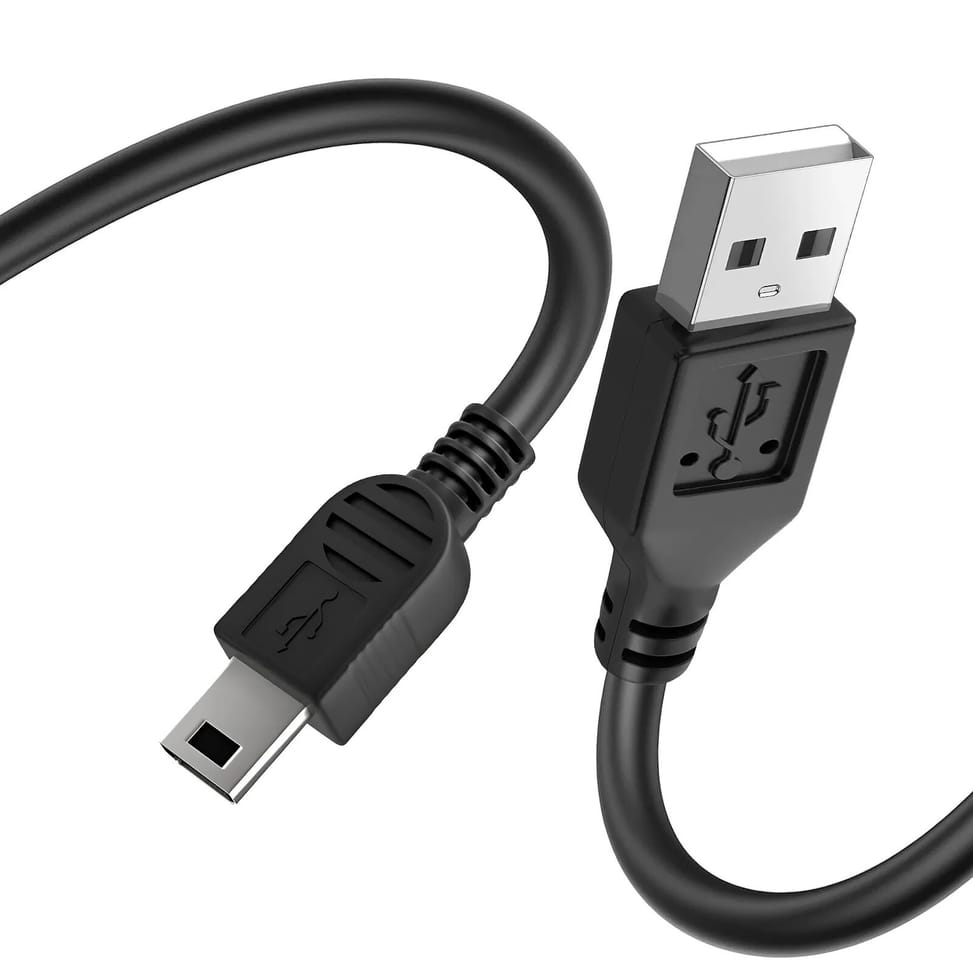 Avizar Câble USB vers Mini USB Charge Transfert Données 2m Noir — image 2