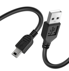 Avizar Câble USB vers Mini USB Charge Transfert Données 2m Noir