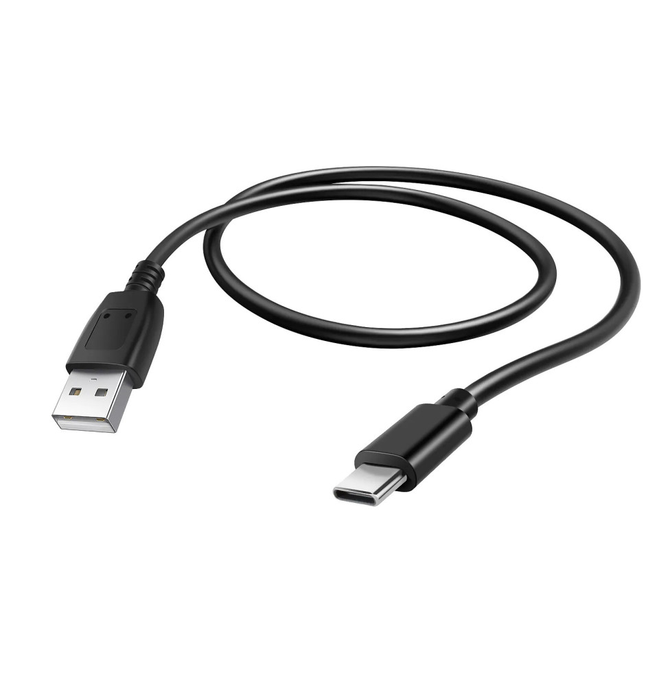 Avizar Câble USB vers USB-C 2A Compatible Android Auto et Apple Carplay 0.5m Noir