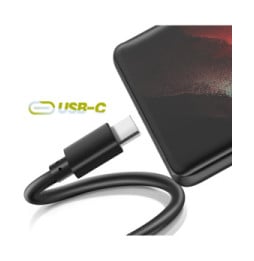 Avizar Câble USB vers USB-C 2A Compatible Android Auto et Apple Carplay 0.5m Noir