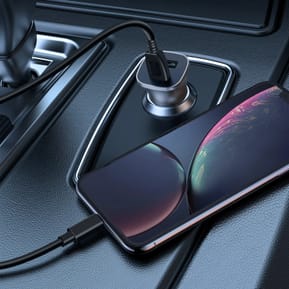Avizar Câble USB vers USB-C 2A Compatible Android Auto et Apple Carplay 0.5m Noir — image 4
