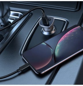Avizar Câble USB vers USB-C 2A Compatible Android Auto et Apple Carplay 0.5m Noir