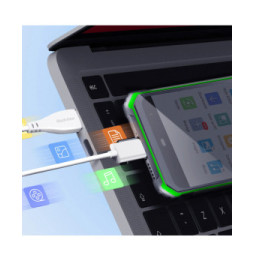 Avizar Câble USB vers USB-C pour Blackview Incassable Charge Synchronisation Blanc
