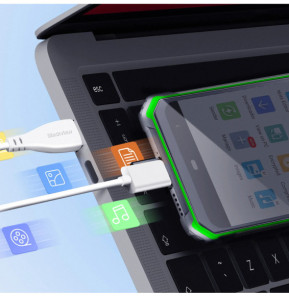 Avizar Câble USB vers USB-C pour Blackview Incassable Charge Synchronisation Blanc