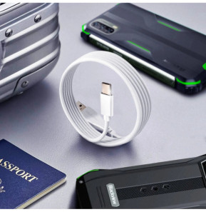 Avizar Câble USB vers USB-C pour Blackview Incassable Charge Synchronisation Blanc