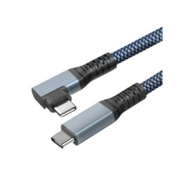 Avizar Câble USB-C 3 en 1 Charge 100W Résolution 4K Transfert 20Gbps Coudé 2m Gris