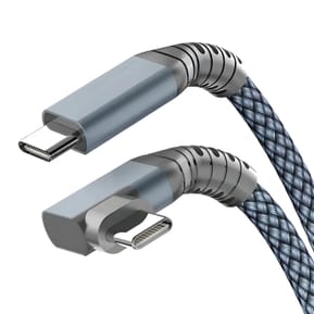 Avizar Câble USB-C 3 en 1 Charge 100W Résolution 4K Transfert 20Gbps Coudé 2m Gris — image 2