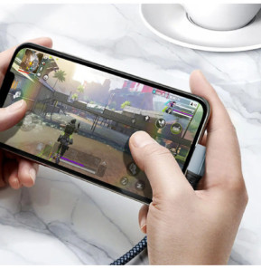 Avizar Câble USB-C 3 en 1 Charge 100W Résolution 4K Transfert 20Gbps Coudé 3m Gris