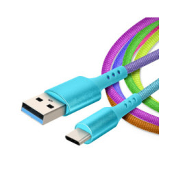 Avizar Câble USB-C Charge et Synchronisation Design Stylé 1m Robuste Multicolore