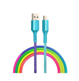 Avizar Câble USB-C Charge et Synchronisation Design Stylé 1m Robuste Multicolore