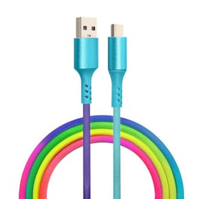 Avizar Câble USB-C Charge et Synchronisation Design Stylé 1m Robuste Multicolore — image 2