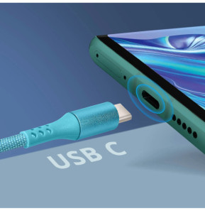 Avizar Câble USB-C Charge et Synchronisation Design Stylé 1m Robuste Multicolore
