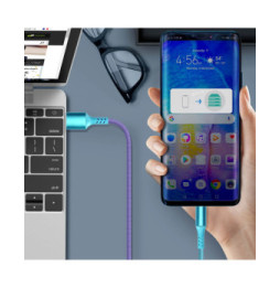 Avizar Câble USB-C Charge et Synchronisation Design Stylé 1m Robuste Multicolore
