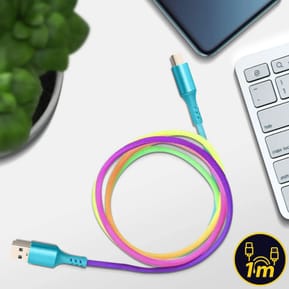 Avizar Câble USB-C Charge et Synchronisation Design Stylé 1m Robuste Multicolore — image 5