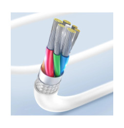 Avizar Cable USB-C Charge rapide Transfert De Données 2.0 Longueur 1m Blanc