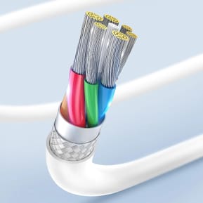 Avizar Cable USB-C Charge rapide Transfert De Données 2.0 Longueur 1m Blanc — image 4