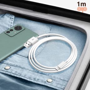 Avizar Cable USB-C Charge rapide Transfert De Données 2.0 Longueur 1m Blanc — image 5