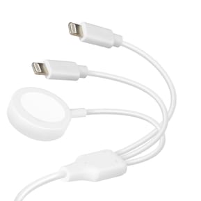 Avizar Câble USB-C vers 2x Lightning et Chargeur Magnétique Intensité 2A Blanc — image 2