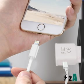 Avizar Câble USB-C vers 2x Lightning et Chargeur Magnétique Intensité 2A Blanc — image 4