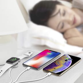 Avizar Câble USB-C vers 2x Lightning et Chargeur Magnétique Intensité 2A Blanc — image 5