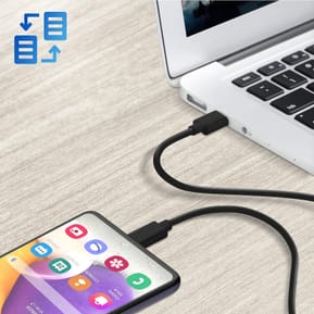 Avizar Câble USB-C vers USB-C Power Delivery Transfert Rapide 2m Noir — image 3