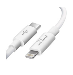 Avizar le USB Type C vers Lightning Power Delivery 20W Charge et Sycnhro 1m Blanc