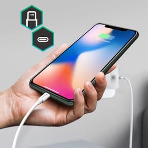 Avizar le USB Type C vers Lightning Power Delivery 20W Charge et Sycnhro 1m Blanc — image 5