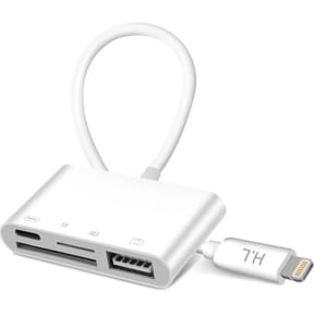 Avizar Lecteur carte iPhone / iPad Lightning vers USB / TF / Micro-SD / Lightning Blanc — image 2