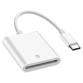 Avizar Lecteur Carte SD, Adaptateur USB-C Blanc