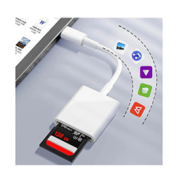 Avizar Lecteur Carte SD, Adaptateur USB-C Blanc