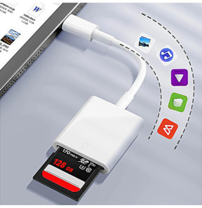 Avizar Lecteur Carte SD, Adaptateur USB-C Blanc