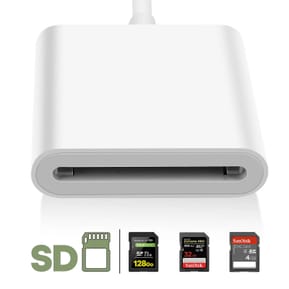Avizar Lecteur Carte SD, Adaptateur USB-C Blanc — image 4