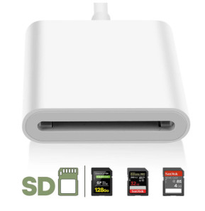 Avizar Lecteur Carte SD, Adaptateur USB-C Blanc