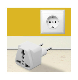 Avizar Multi-adaptateur Royaume-Uni, Amérique, Caraïbes vers Prise Type C - Blanc